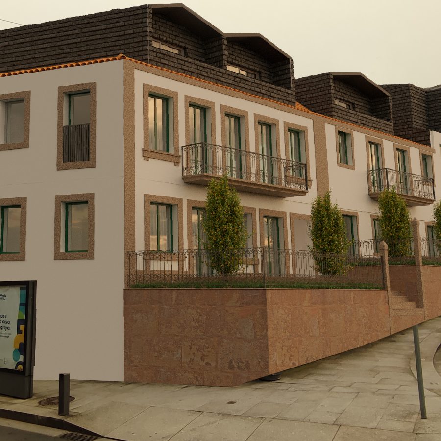 Reconstrução e ampliação de edifício para habitação multifamiliar